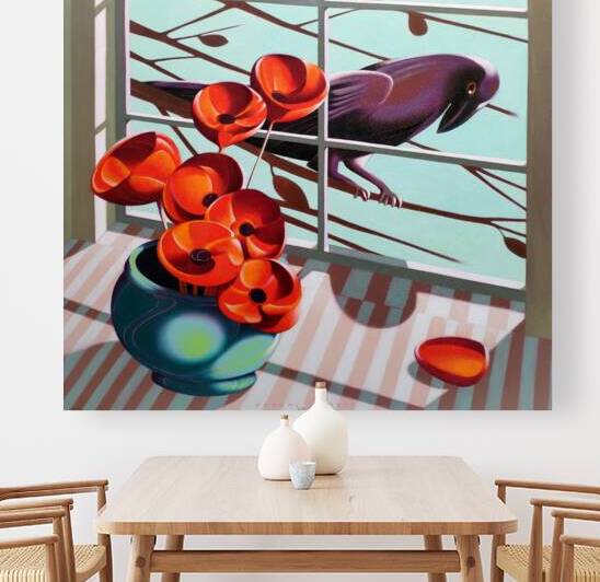 A crow outside the window by federicocortese