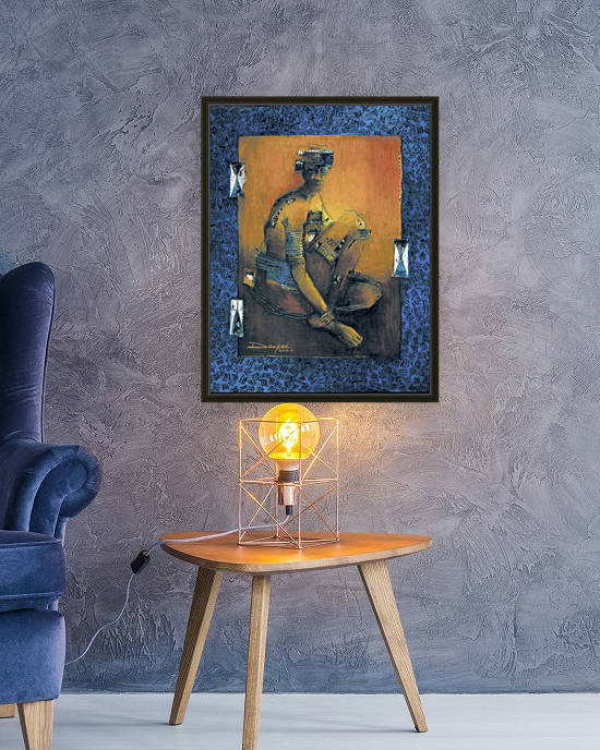 homme accroupi by Marie-Denise Douyon