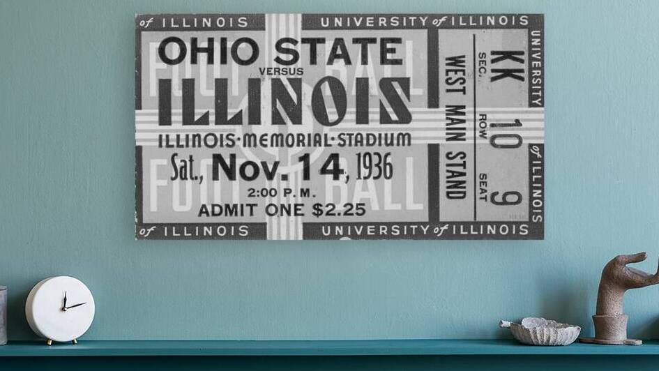 1936 Ohio State vs. Illinois Ticket Remix by Row One Brand