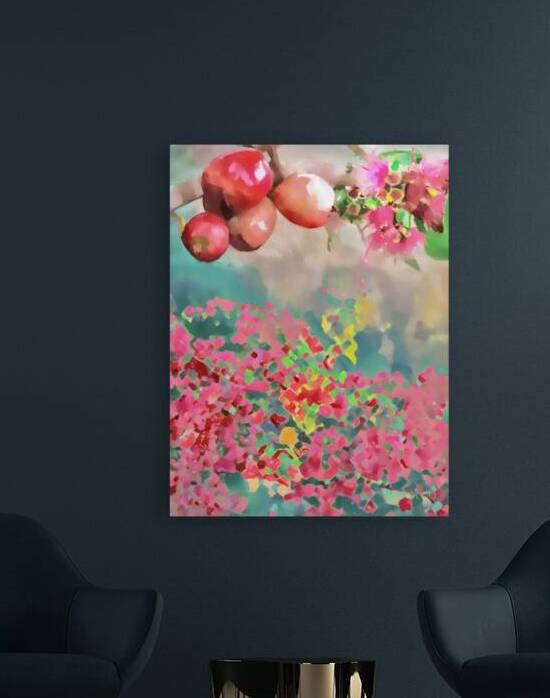 Pommes deau on smokey Bougainvillieas  by Sibcod