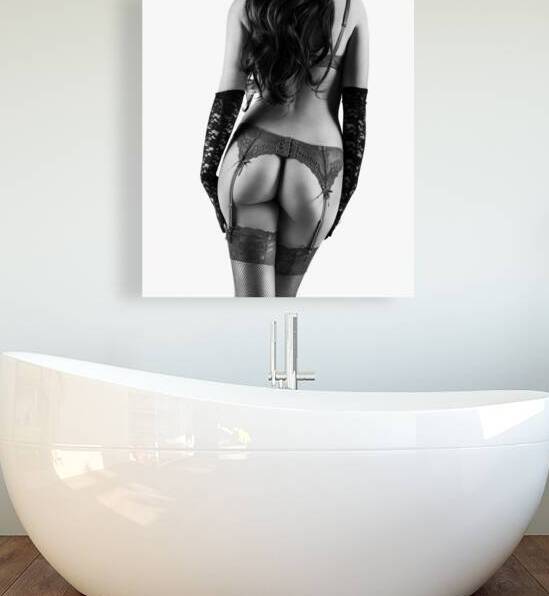 Woman from behind in laced lingerie by Jelena Jovanovic Fine Art