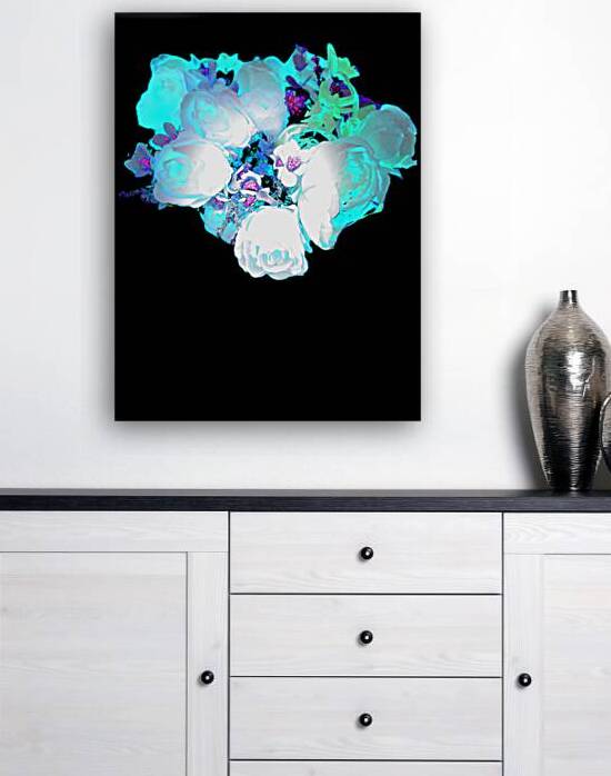 Abstract Blue Green Rose Bouquet by Catriona Roberts Nature Photography and Designs