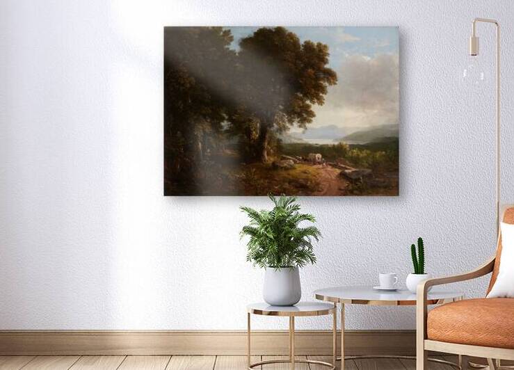 Landscape with Covered Wagon [1847] by Asher Brown Durand [1796–1886] by MyCozyFineArt