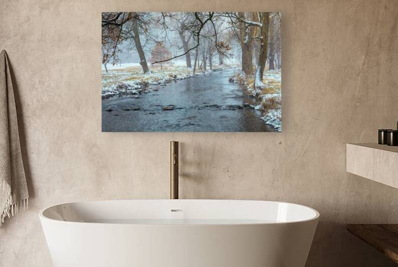 Cedar Creek Snowing by Jason Fink