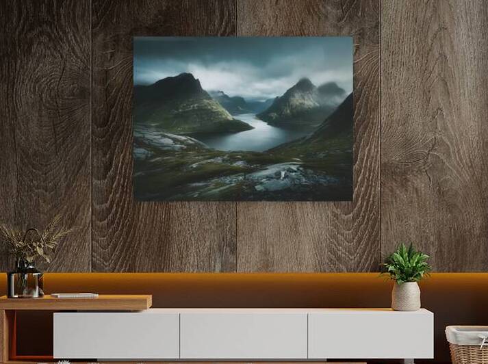 Misty Fjord Horizon A View of Nature’s Raw Beau by Frame Buzz