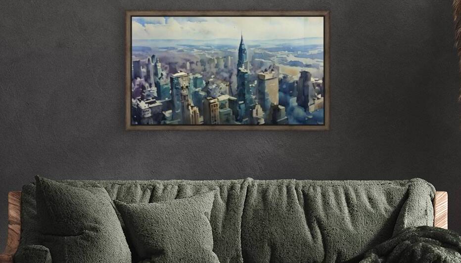 1960s New York City Skyline Art by Row One Brand