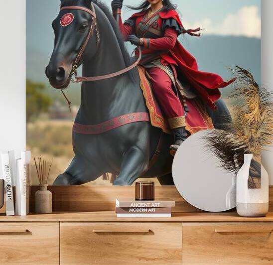 A ORIENTAL WOMAN WARRIOR  by MOOSE STOCK PHOTOGRAPHY