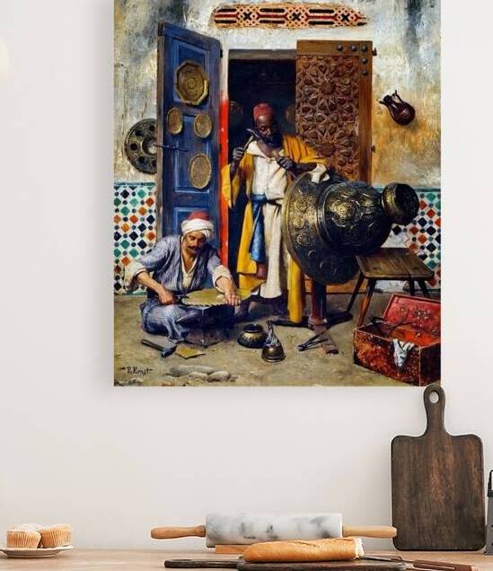 Moroccan copper engraving by abdelali bensalah