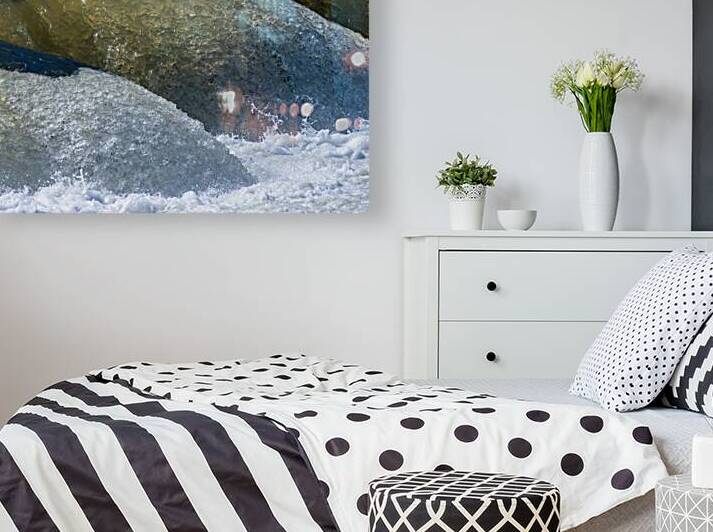 Frozen motion of raging water flowing over Valley Falls by Steve Heap