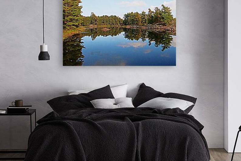 Reflections Of East Sampson Island I McGregor Bay by Deb Oppermann