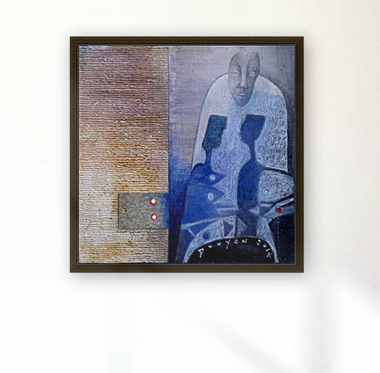 blue horserider 3 by Marie-Denise Douyon