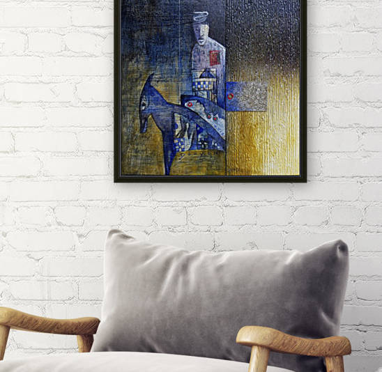 blue horserider 2 by Marie-Denise Douyon