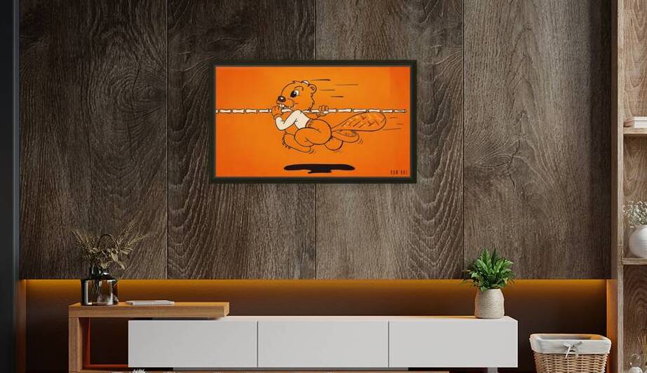 1950s Oregon State Beaver Track Cartoon by Row One Brand