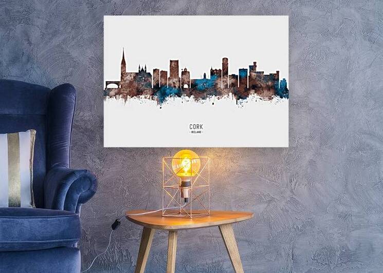 Cork Ireland Skyline Sepia by Towseef Dar