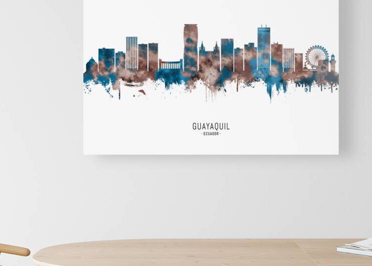 Guayaquil Ecuador Skyline Sepia by Towseef Dar