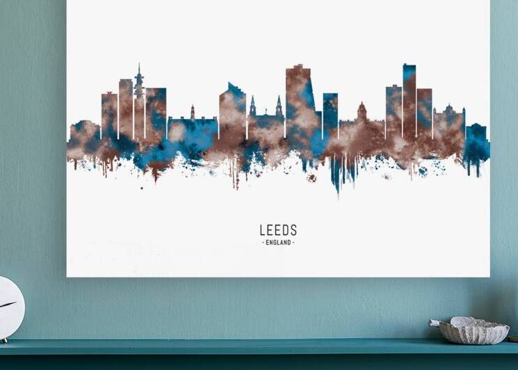 Leeds England Skyline Sepia by Towseef Dar