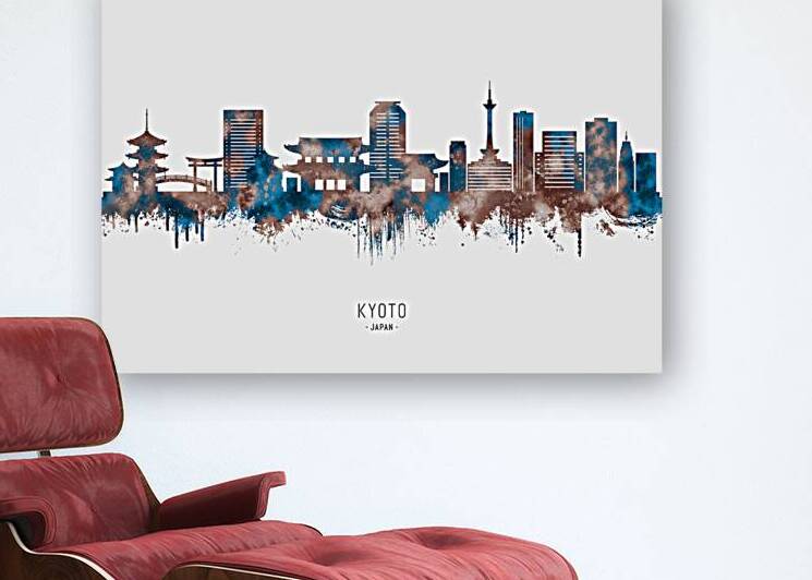 Kyoto Japan Skyline Sepia by Towseef Dar