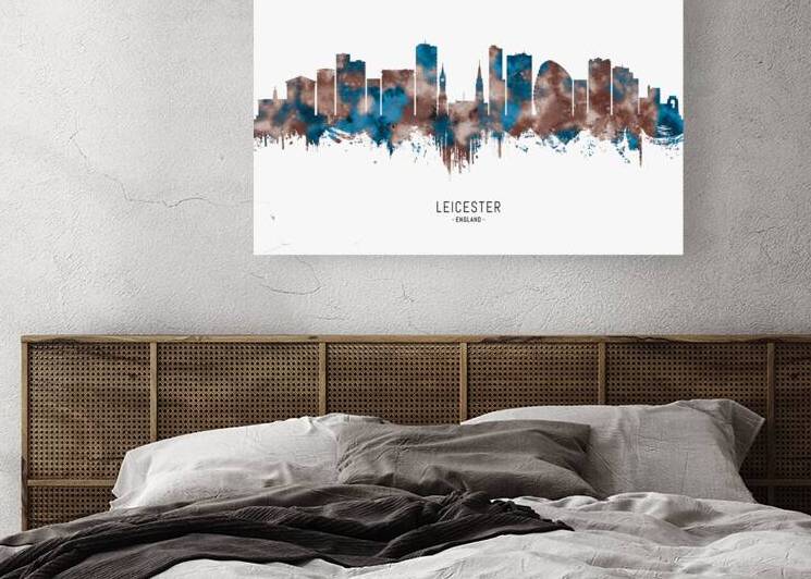 Leicester England Skyline Sepia by Towseef Dar