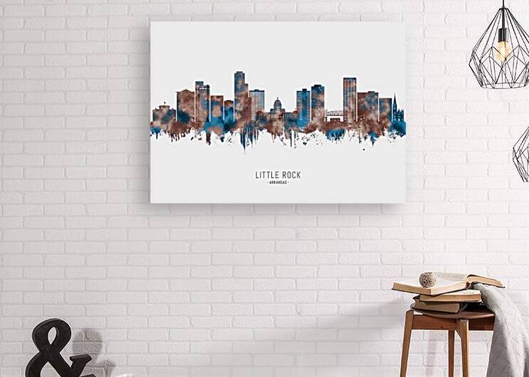 Little Rock Arkansas Skyline Sepia by Towseef Dar