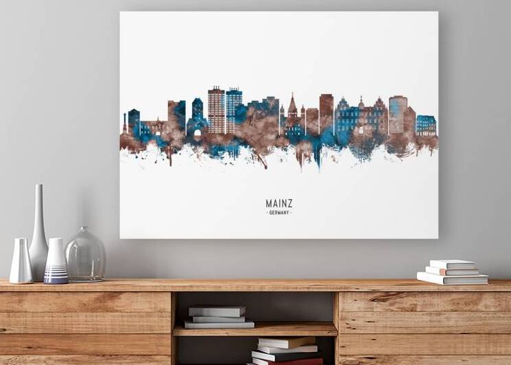 Mainz Germany Skyline Sepia by Towseef Dar