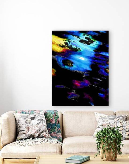 Abstract Vibrant Yellow and Blue by Catriona Roberts Nature Photography and Designs