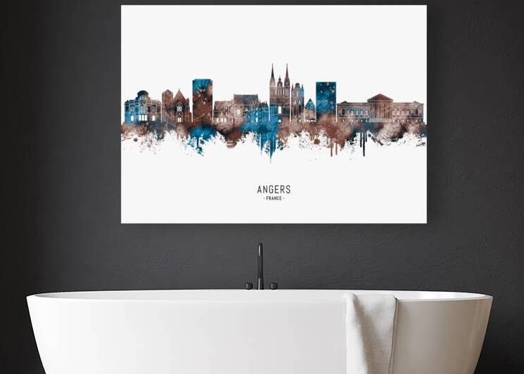 Angers France Skyline Sepia by Towseef Dar