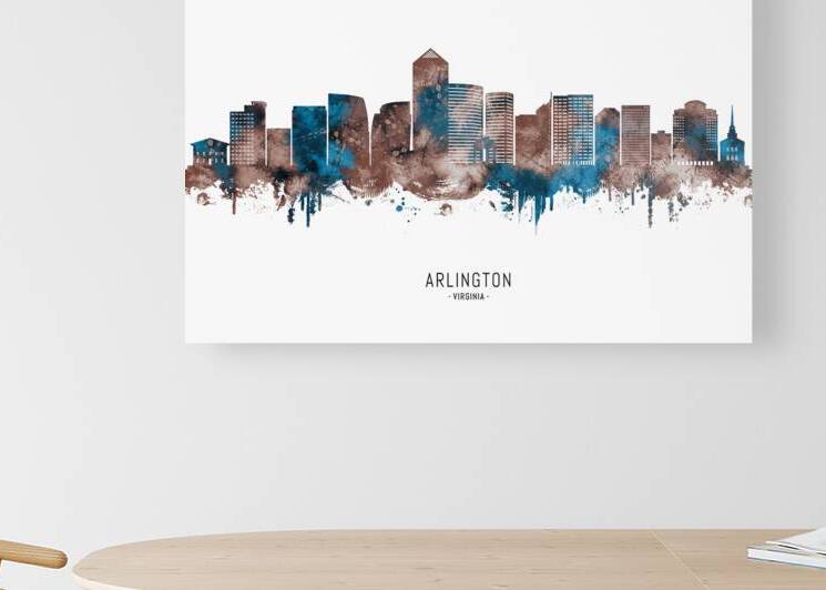 Arlington Virginia Skyline Sepia by Towseef Dar