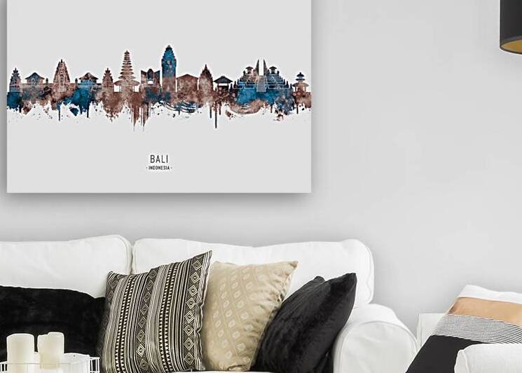 Bali Indonesia Skyline Sepia by Towseef Dar