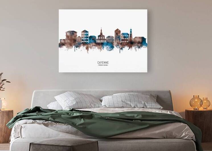 Cayenne French Guiana Skyline Sepia by Towseef Dar