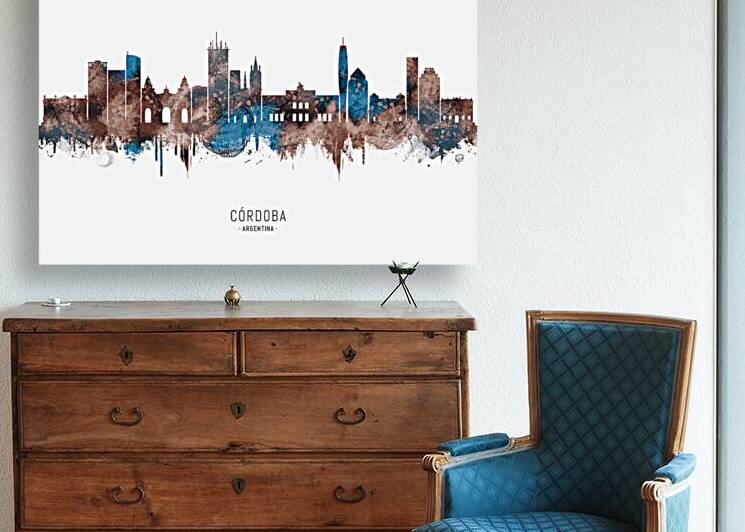 Cordoba Argentina Skyline Sepia by Towseef Dar