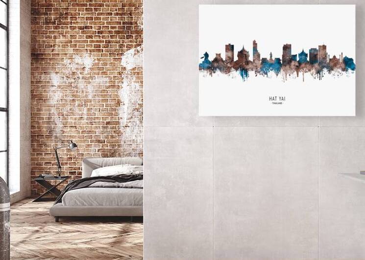 Hat Yai Thailand Skyline Sepia by Towseef Dar