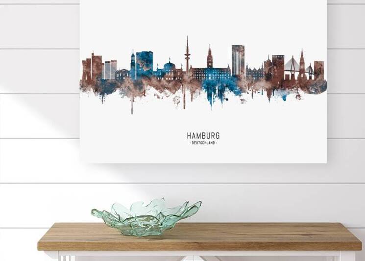 Hamburg Germany Skyline Sepia by Towseef Dar