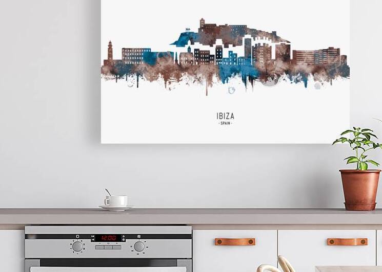 Ibiza Spain Skyline Sepia by Towseef Dar