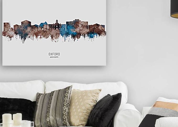 Oxford Mississippi Skyline Sepia by Towseef Dar