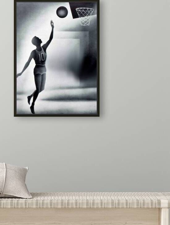 1960s Basketball Player Art by Row One Brand