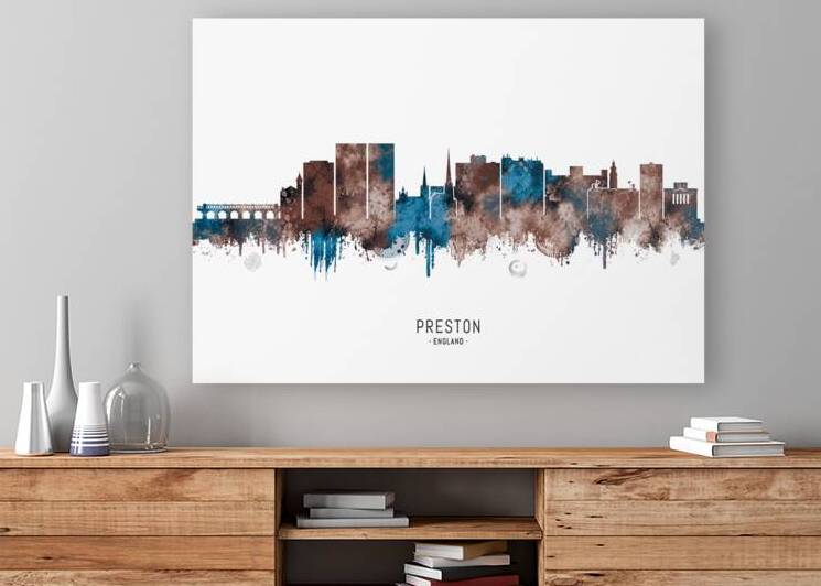 Preston England Skyline Sepia by Towseef Dar