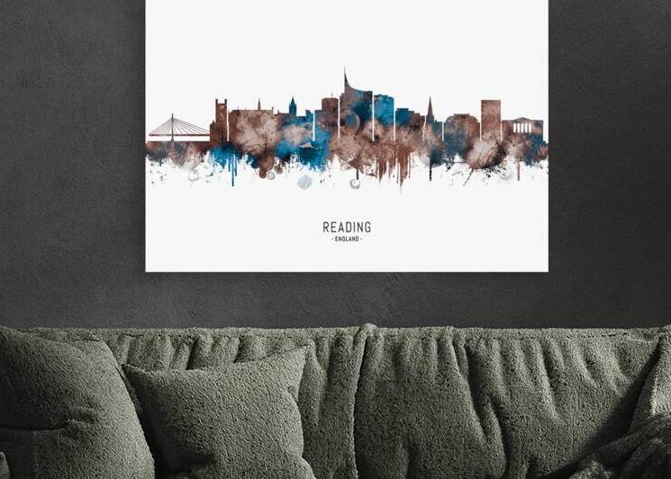 Reading England Skyline Sepia by Towseef Dar