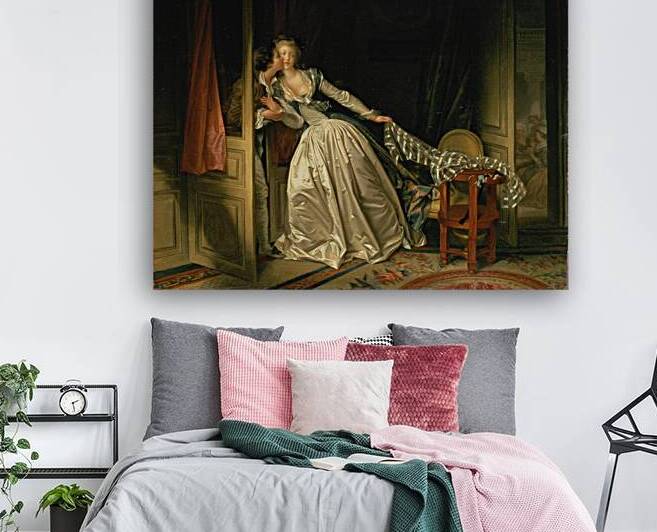 Jean-Honore Fragonard - The Stolen Kiss. Le Baiser a la derobee. 1788  by Wirla