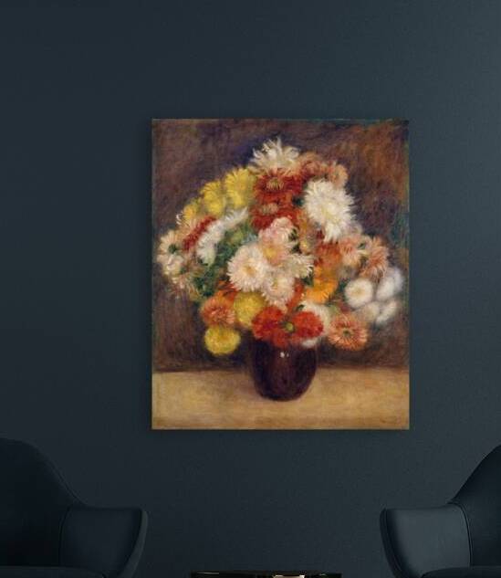 Bouquet of Chrysanthemums [1881] by Pierre Auguste Renoir [1841–1919] by MyCozyFineArt
