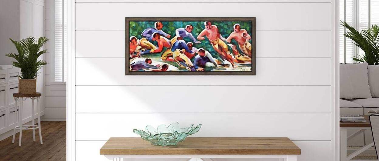 1935 Lon Keller Football Art Remix by Row One Brand