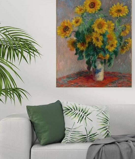 Bouquet of Sunflowers [1881] by Claude Monet [1840–1926] by MyCozyFineArt