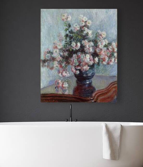 Chrysanthemums [1882] by Claude Monet [1840–1926] by MyCozyFineArt