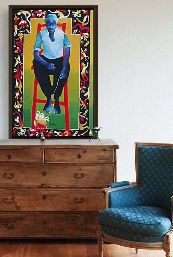 Garçon jouant avec un crabe by Marie-Denise Douyon