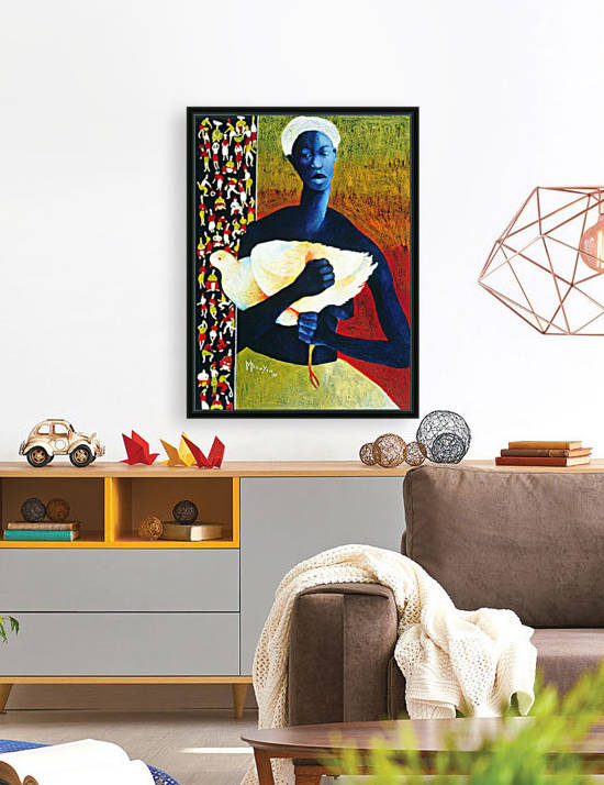 Femme à loiseau blanc by Marie-Denise Douyon