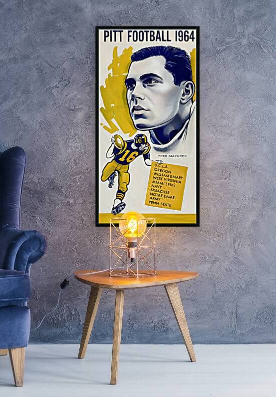 1964 Pitt Panthers Football Art by Row One Brand