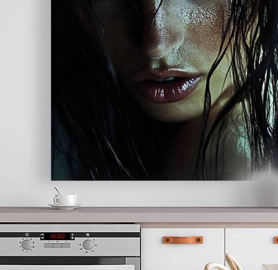 Intense Female Portrait with Wet Hair Close-Up by Fab Haven