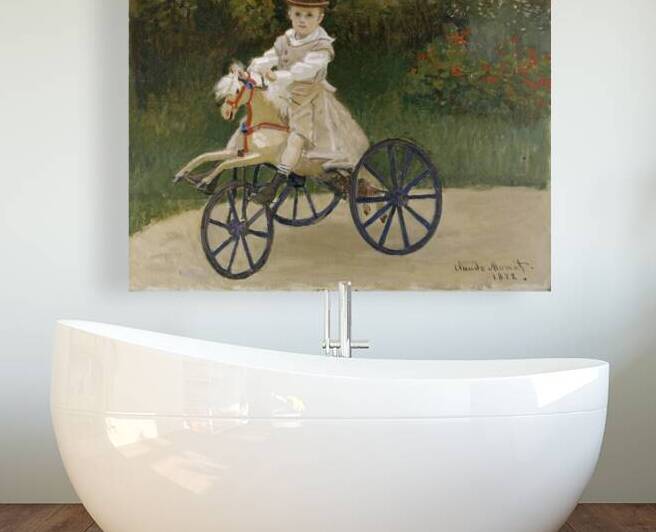 Claude Monet - Jean Monet on his Hobby Horse  by Wirla