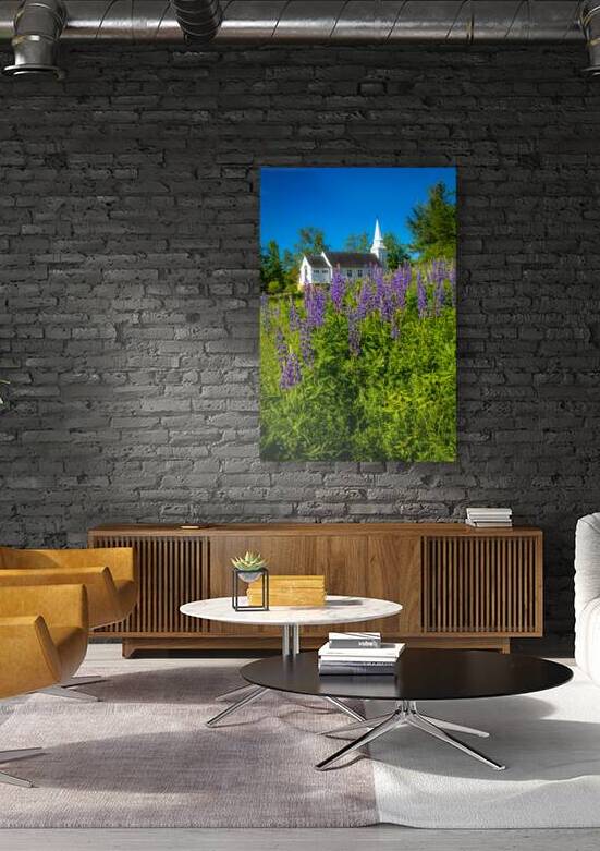 Lupines and the Steeple by Jeff Folger