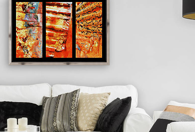 Corrugated Iron Triptych 1 by Lexa Harpell