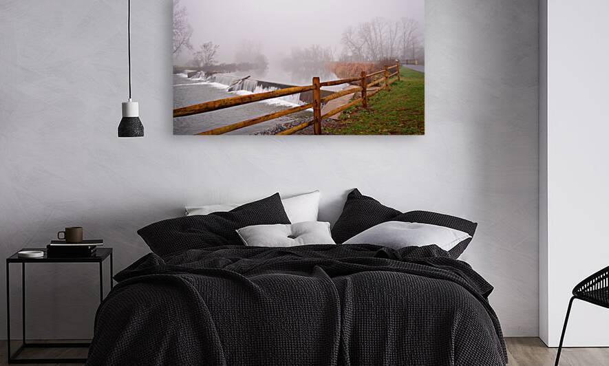 Foggy Winter Morning At Wehrs Dam by Jason Fink